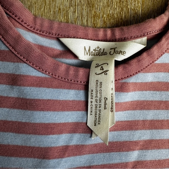 Matilda Jane Pink and Blue Striped Dress - Picture 5 of 8